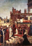 CARPACCIO, Vittore Martyrdom of the Pilgrims and the Funeral of St Ursula (detail) china oil painting reproduction